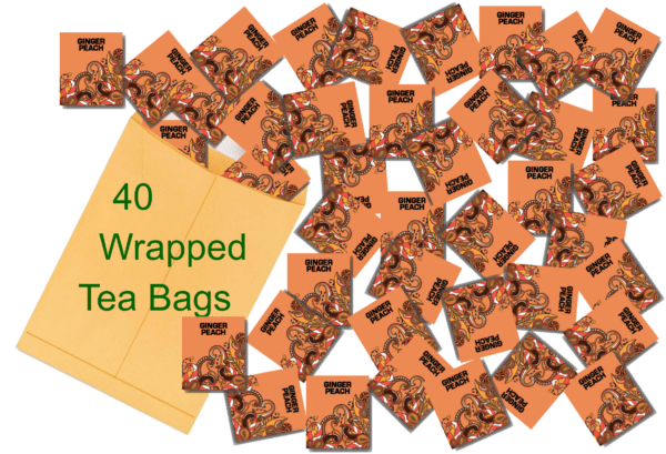 Ginger Peach Tea 40 Wrapped Tea Bags