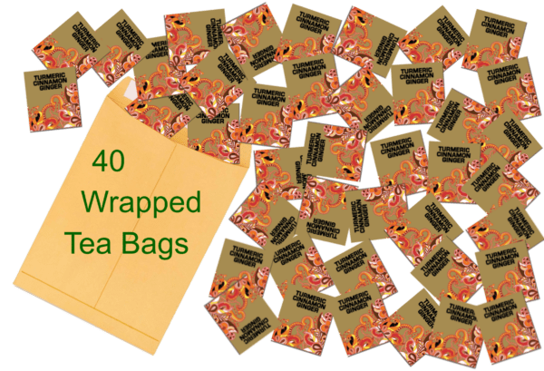 Turmeric Cinnamon Ginger 40 Wrapped Tea Bags